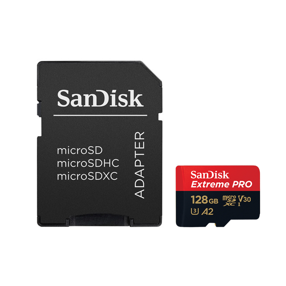 SanDisk EXTREME® PRO A2 128GB microSDXC UHS-I Card with Adapter - 170MB/s เมมโมรี่